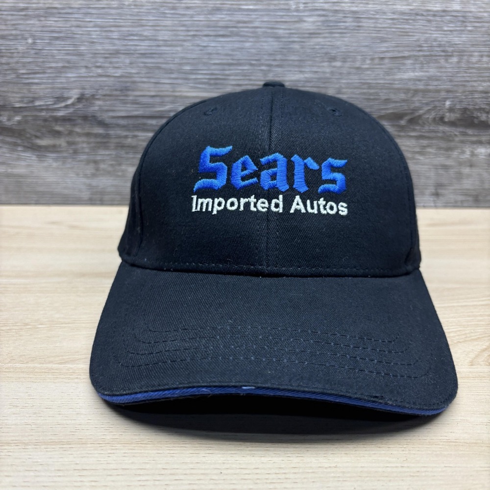 Sears Imported Autos Hat Cap Strap Back Black Mercedes Benz Sprinter Metris Mens